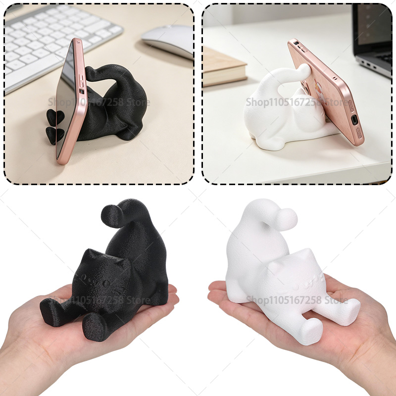 3D Printed Cute Cat Phone Hold – обзор и цена Desk Setup Cute