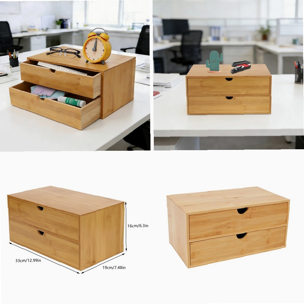 Desk Organizer, 2-Drawer Offic – обзор и цена Drawer Organizer Bamboo