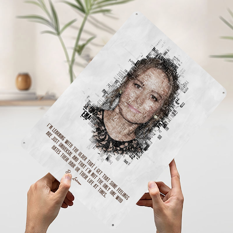 Brie Larson Quote Art Tin Post – обзор и цена Desk Setup Poster