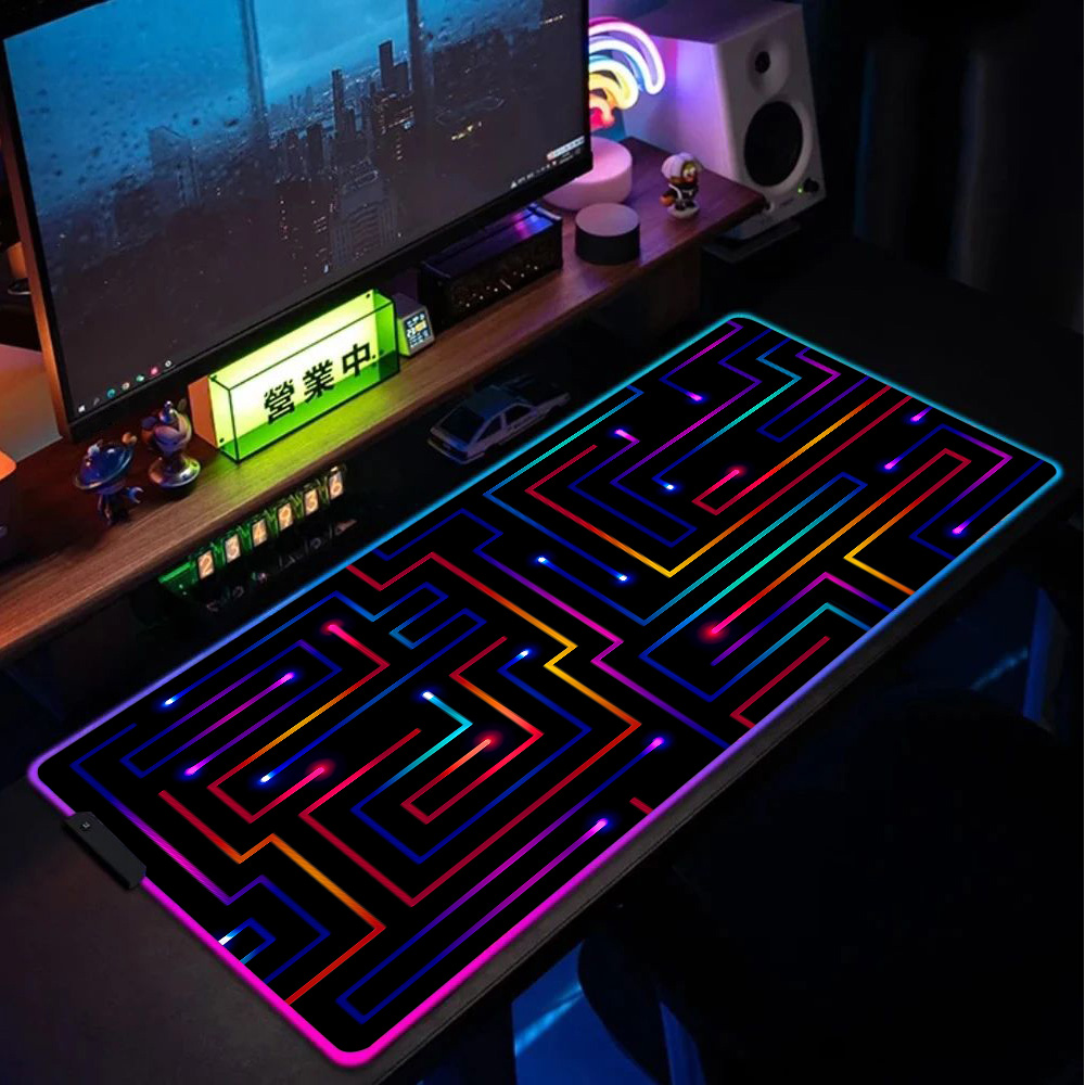 Xxl Mouse Pad 900x400 Neon Cir – обзор и цена Desk Setup Gadgets